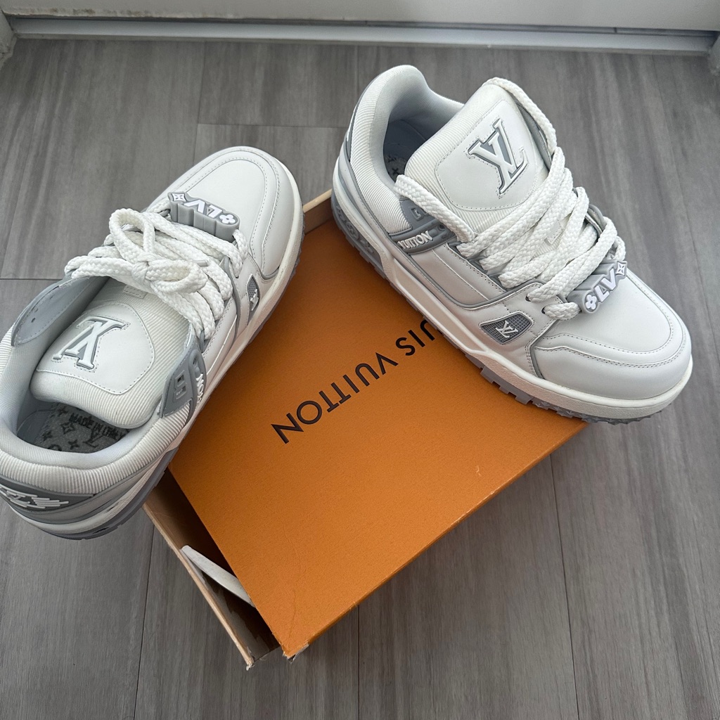 Louis Vuitton Shoes White And Gray Size 12